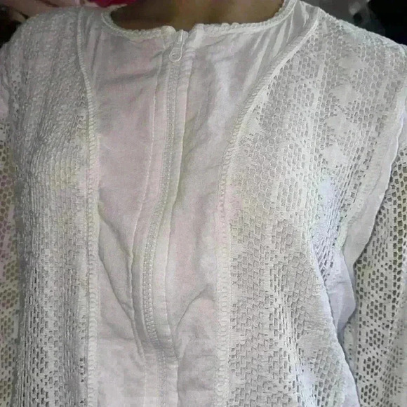 Blanco women’s cotton long sleeve full zip 100% cotton top size L - Picture 6 of 10